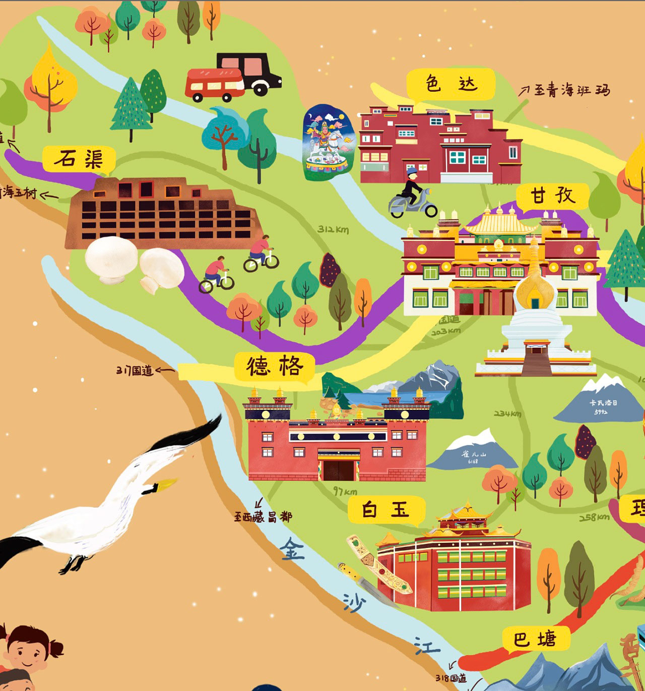 上林手绘地图景区的文化宝库